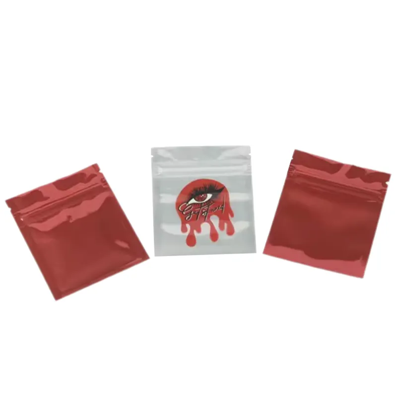 Wholesale Customized Small Medicine Tiny Ziplock Bags Resealable Smell Proof 3 Side Seal 1g 3.5g 7g Edible Mylar Zipper Bags