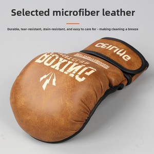 Guantes de Boxeo MMA de Microfibra con Palma Abierta, Nivel UFC, para <span class=keywords><strong>Muay</strong></span> Thai, Kickboxing, Sanda, Entrenamiento con Saco, Tallas S M L XL - Product Image 2