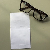 Enveloppe pour lentilles de style classique recyclable, fabricant d'emballages pour lentilles optiques, sac en papier personnalisé pour lentilles de lunettes, auto-adhésif