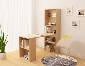 GCON Light Luxury Modern Home Escritorio de computadora en forma de <span class=keywords><strong>L</strong></span> con estantes de almacenamiento reversibles Escritorio de esquina Mesa de estudio de escritura - Product Image 4
