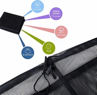 Grands sacs à linge en filet réutilisables pliables pour les voyages, l'hôtel, la maison, la machine à laver, avec cordon de serrage