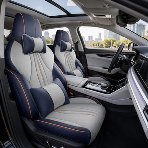 Fundas <span class=keywords><strong>de</strong></span> Asiento <span class=keywords><strong>de</strong></span> Coche Estilo Deportivo para BYD Song Plus DM-i Honor Edition EV, Soporte Lumbar y Reposacabezas, Ajuste Personalizado, Venta al Por Mayor - Product Image 3
