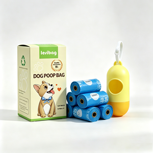 Sacs à déjections canines biodégradables en amidon de maïs HDPE, extra épais, anti-fuites, rouleaux pour déchets d'animaux - Product Image 1