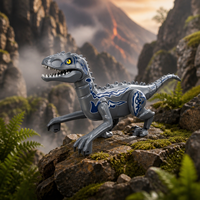 Mainan Dinosaurus RC K40-2 Isi Ulang Grosir, Robot Velociraptor Elektronik Pintar untuk Anak Laki-laki