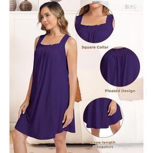 Chemise de nuit sans manches personnalisée pour femme en viscose de bambou, douce et rafraîchissante, style décontracté, tailles S-XL - Product Image 4