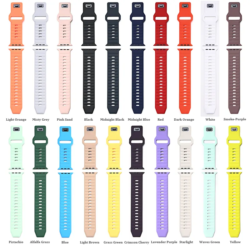 Sport Silicone Band 49mm 42mm 44mm 40mm 38mm Smart Watch Strap Rubber Watchbands For Apple iWatch Series 8