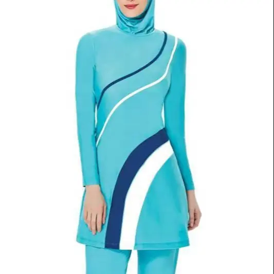 Движущей силой яркий цвет patchjob женские + 50, купальный костюм с защитой от ультрафиолета скромный купальник мусульман, женские купальники, пляжная одежда с полным покрытием 3 шт./компл.
