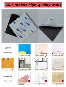 Impressions métalliques par sublimation, affiches, aimants <span class=keywords><strong>photo</strong></span>, feuille magnétique carrée flexible en caoutchouc avec autocollant adhésif, kit de fixation murale magnétique - Product Image 6