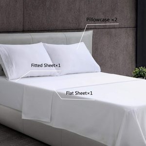 Khăn Trải Giường Sang Trọng Bộ Ga Trải Giường Màu Trắng Vi Sợi 1800 <span class=keywords><strong>Count</strong></span> Dành Cho Dệt May Gia Đình - Product Image 3