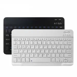 Mini teclado sem fio portátil para iPad android tablet laptop telefone universal bluetooth teclado com luz de fundo