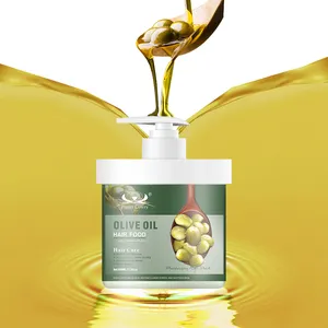 Maschera per capelli riparatrice delicata nutriente alla vitamina biologica all'ingrosso crema alimentare per capelli all'olio d'oliva naturale all'ingrosso per capelli secchi