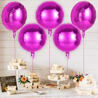 Ballons en aluminium ronds de 18 pouces, prix d'usine, assortiment en vrac, ballons en mylar métalliques chromés pour fournitures de fête