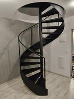 Escalier moderne Prima avec garde-corps en verre, marches en bois, monopoutre droite