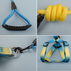 สายจูงสุนัขและสายรัดไนล่อนสีสันสดใสปรับได้พร้อมห่วงรูปตัว D คู่ - Product Image 6