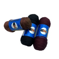 Fil de laine brésilienne en gros à bas prix, 45g, mèches de cheveux brésiliens, fil de cheveux humains bouclés crépus africains en vrac pour tresses et perruques
