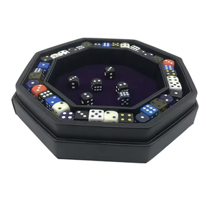 Bandeja de dados Octágono con tapa y área de preparación de dados para todos los juegos de rol de mesa como D & D Call of <span class=keywords><strong>Cthulhu</strong></span> y Shadowrun - Product Image 1