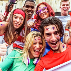 Pegatinas de Tatuaje Personalizables con la <span class=keywords><strong>Bandera</strong></span> de EE. UU., Resistentes al Agua y Ecológicas, para Eventos Deportivos y Equipos de Animación - Product Image 3