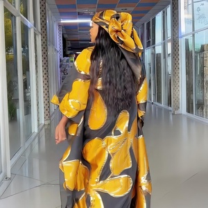 Robe africaine exquise, ensemble deux pièces, vêtements pour femmes africaines avec <span class=keywords><strong>un</strong></span> foulard <span class=keywords><strong>boubou</strong></span> pour femme africaine - Product Image 6