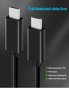 La policía de 100W 10Gbps de transferencia de datos USB <span class=keywords><strong>3</strong></span>,1 tipo c 5A Cable con E-mark Chip - Product Image 3