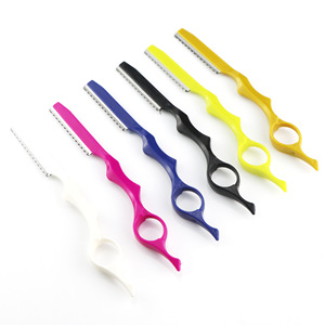 Professional Stainless Steel Hair Thinning <b>Barber</b> Razor <b>Blades</b> 17.5cm Slimming Hair Styling Tool - Product Image 2