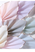 Papier d'emballage pour fleurs et artisanat, imperméable, à bords dorés, en papier kraft, enduit de PVC d'un côté, finition mate, pour cadeaux et créations