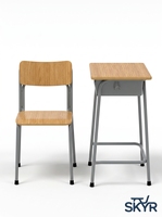 Chaise de bureau en bois moderne et confortable Tianjiu TJ-12366, vente en gros d'usine, ensemble de 22 pièces pour l'école et la chambre, déjà assemblée