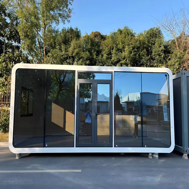 Modern Convenient Mobile Office Cabin for Supermarket or Home Use Made of Stylish Sandwich Panel