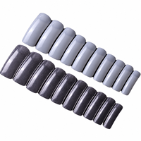 500 faux ongles carrés ABS à couverture complète, style français incurvé, transparents, naturels, amovibles et sans trace, pour usage en salon