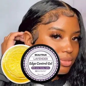 Hold Private Label Vegan Hair Wax Braid Tamer Gel Vendors 24 ore Shine Edge Control per 4C Black Hair