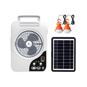 Hot Popular 6v 4.5AH Lead-acid Battery Portable Solar Rechargeable <strong>Fan</strong> with LED Light for Camping and Emergency - Product Image 6