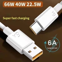 Kabel Sinkronisasi Data USB Tipe C Pengisian Cepat 6A untuk Smartphone Android Vivo
