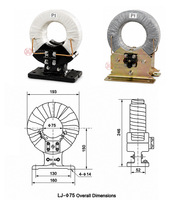 Transformateur de courant de séquence nulle LJ-75 à ouverture de 75 mm pour la protection contre les fuites à la terre en intérieur
