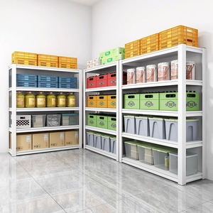 Utility <b>Racks</b> Five Layers And Above Steel Storage <b>Rack</b> Garage Standing Type Adjustable Neatening Storage - Product Image 2