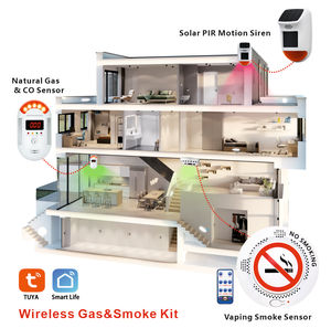 Tuya Smart Home Security Kit DE SEGURIDAD ABS Detector de gas <span class=keywords><strong>Sensor</strong></span> de vape Sirena de alarma con cable/Control de alarma de incendio inalámbrico para el hogar/Oficina - Product Image 2