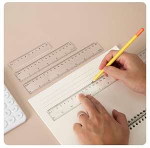 <span class=keywords><strong>Regla</strong></span> Recta Transparente de Plástico Promocional de 30 cm para Estudiantes, Impresión a Doble Cara, <span class=keywords><strong>Regla</strong></span> <span class=keywords><strong>en</strong></span> Pulgadas y <span class=keywords><strong>Centímetros</strong></span> - Product Image 5