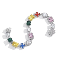 YYN Collier chaîne pour pull unisexe, style Hip-hop, zircon coloré, tendance dopamine, populaire sur internet