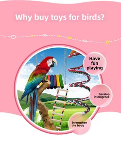 Accessoires <span class=keywords><strong>de</strong></span> jouets <span class=keywords><strong>pour</strong></span> oiseaux : Balançoire, anneau suspendu, échelle nuage, échelle <span class=keywords><strong>de</strong></span> cage à oiseaux en fil <span class=keywords><strong>de</strong></span> fer et bois, sûre <span class=keywords><strong>pour</strong></span> les calopsites, <span class=keywords><strong>pour</strong></span> la grimpette et la mastication - Product Image 6