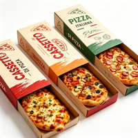 Boîte à pizza rectangulaire isotherme en carton écologique, impression personnalisée pour restaurant de pizzas, vente en gros