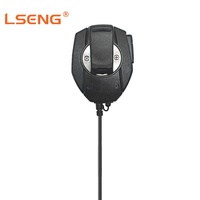Microphone d'épaule compact LSENG avec cordon spiralé, connecteur 2 broches K et indicateur LED pour talkie-walkie Kenwood, idéal pour les équipes de patrouille