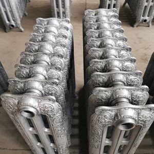Radiateurs <span class=keywords><strong>en</strong></span> <span class=keywords><strong>fonte</strong></span> Ultracclimate 10 sections Rococo Design <span class=keywords><strong>Prix</strong></span> d'usine Système de chauffage avec vanne <span class=keywords><strong>en</strong></span> argent antique - Product Image 4