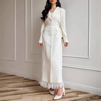 Robe longue blazer pour femme à revers cranté, boutonnage simple, ourlet en dentelle, robe de costume maxi élégante et formelle pour le bureau