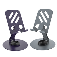 Support de téléphone portable en alliage d'aluminium entièrement métallique, compatible avec la diffusion en direct, rotation à 360 degrés, réglage facile