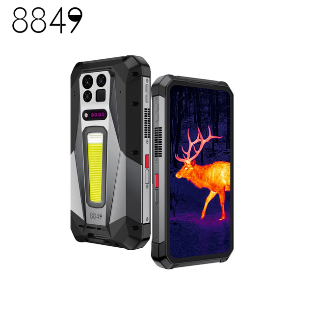 Unihertz 8849 Tank 5 Pro Rugged Phone Integrating 220 Lumen 2K Projector Thermal Imaging 9400E