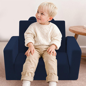 Canapé pliant pour enfants en tissu sherpa, chaise de sieste compressible pour enfants de 2 ans et plus - Product Image 1