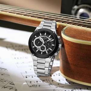 Reloj de Pulsera de Cuarzo de Acero de Lujo Reward 812259M para Hombre, Multifuncional, Luminoso, Resistente al Agua, Cronógrafo, Calendario - Product Image 4