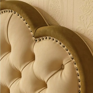 <span class=keywords><strong>Lit</strong></span> en cuir tufté à boutons rétro de style français Chambre à coucher moderne et simple <span class=keywords><strong>Lit</strong></span> double à bord carré de luxe <span class=keywords><strong>Lit</strong></span> intégré - Product Image 4