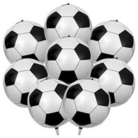 Ballon sphérique 4D de 22 pouces en aluminium auto-scellant, motifs Noël, Disco, Léopard, Football, pour décorations de fête d'anniversaire
