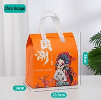 Petit sac isotherme à emporter pour la livraison de repas, sac de livraison alimentaire portable jetable en non-tissé, sac isotherme non tissé