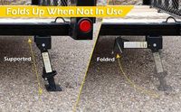 Ambull Factory Wholesale 1000 Lbs 12-18 Inch RV Camper Accessories Alloy Steel Telescoping Trailer Swing Down Stabilizer Jacks