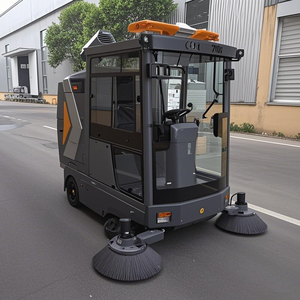 48V Elektrische Ride-On Compacte Gesloten Industriële Straatveger Nieuwe Hogedrukreinigingsapparatuur Voor Betonnen Vloerveger - Product Image 3